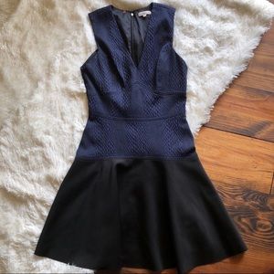Rebecca Taylor Navy Black Snakeskin Dress Size 4